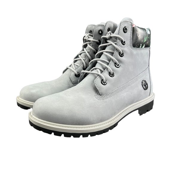 Timberland Women's Heritage 6" Waterproof Medium Grey Floral Boots Sizes 6 - 11 - Picture 6 of 9
